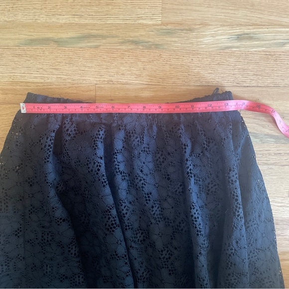 Fred Lief Dallas Vintage Maxi Skirt Black Lace Long Size 12 Bohemian Peasant - Picture 8 of 8